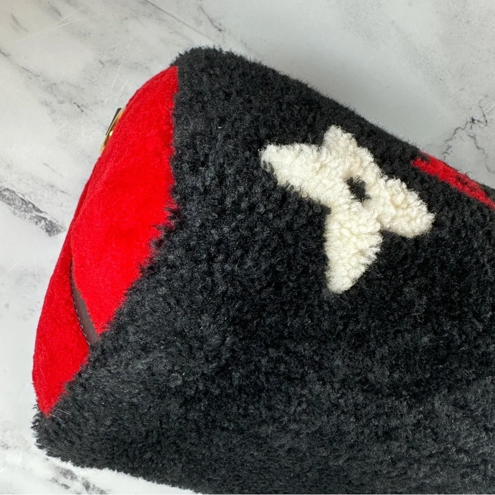 Louis Vuitton Teddy Speedy 25 red/black Monogram Shearling Bandouliere LV Bag - Picture 14 of 16